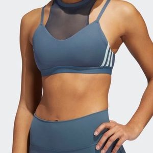 ADIDAS 3 stripes mesh bra , size M